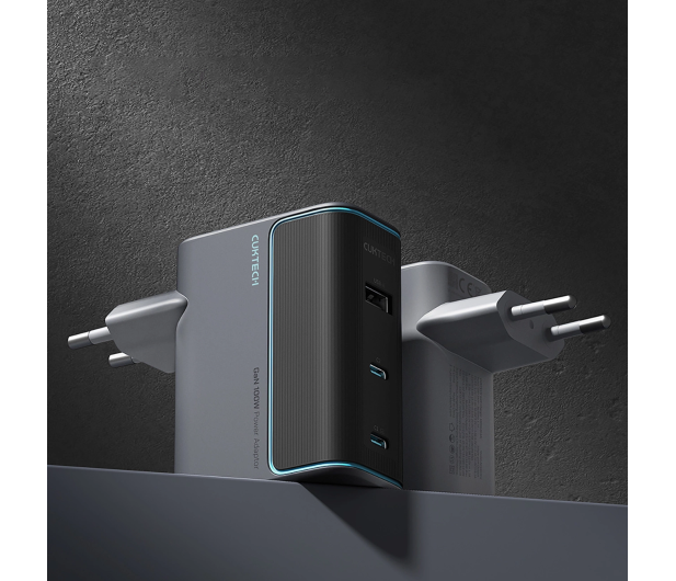 Cuktech Ładowarka sieciowa CUKAD1003EUG GaN 100W 2 x USB-C 1 x USB-A - 1487976 - zdjęcie 2